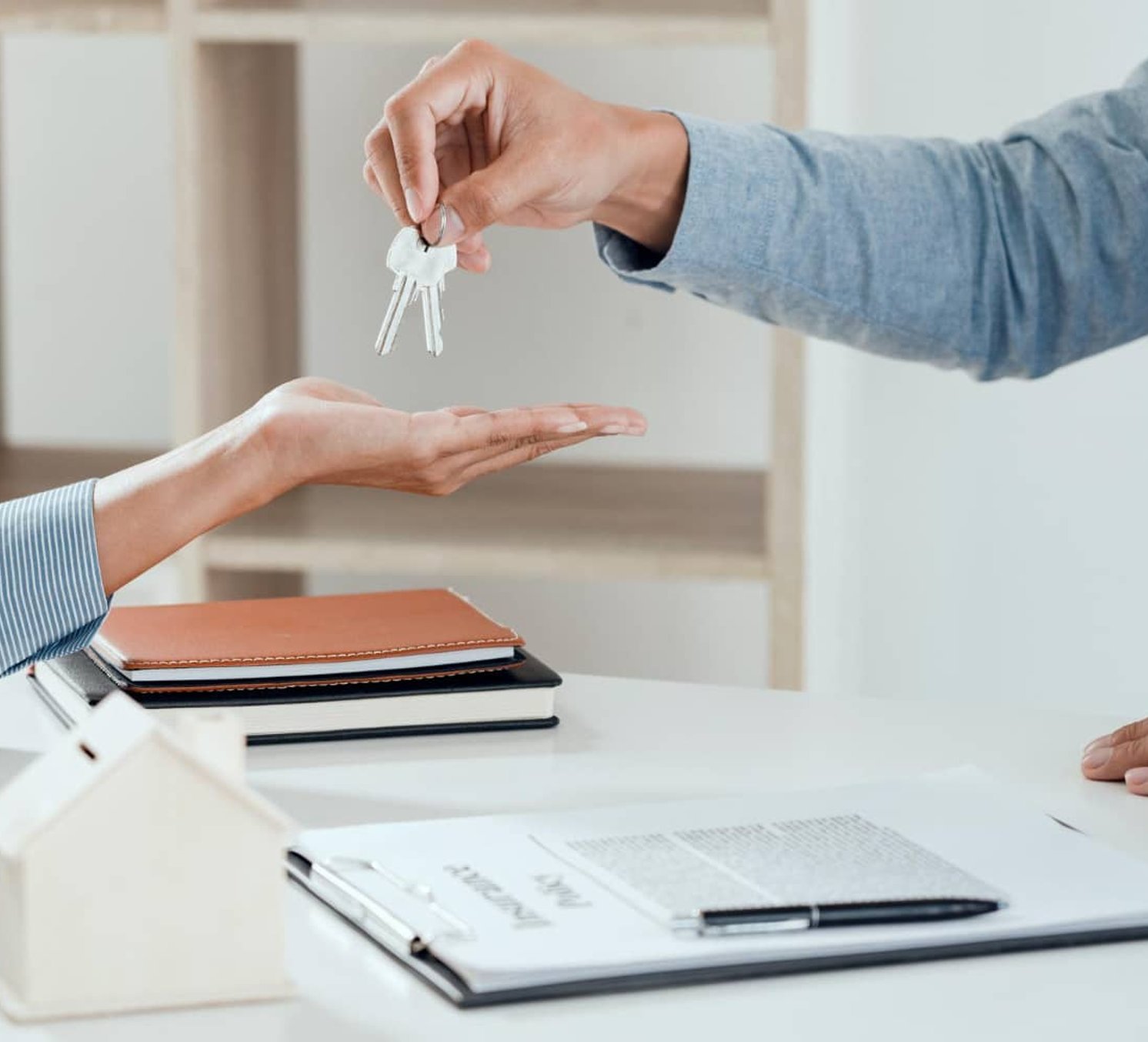 Western Sydney renter receiving keys from a Valion Real Estate property manager